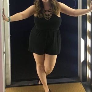 American Eagle Criss-Cross Romper size Large